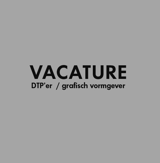 Vacature DTP'er grafisch vormgever